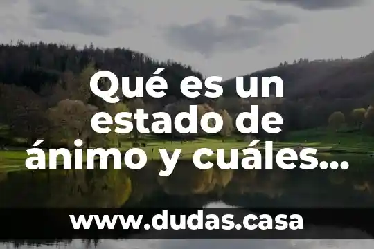 Qué es un estado de ánimo y cuáles son