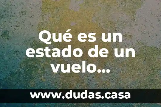 Qué es un estado de un vuelo programado