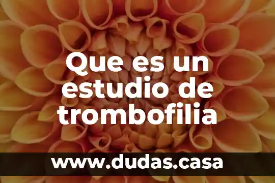 Que es un estudio de trombofilia