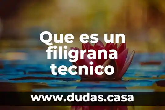Que es un filigrana tecnico