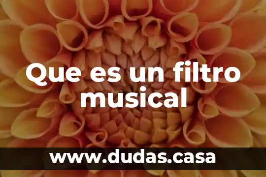 Que es un filtro musical