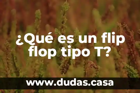 ¿Qué es un flip flop tipo T?