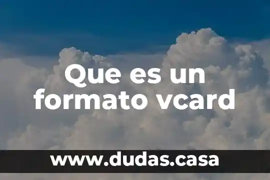Que es un formato vcard