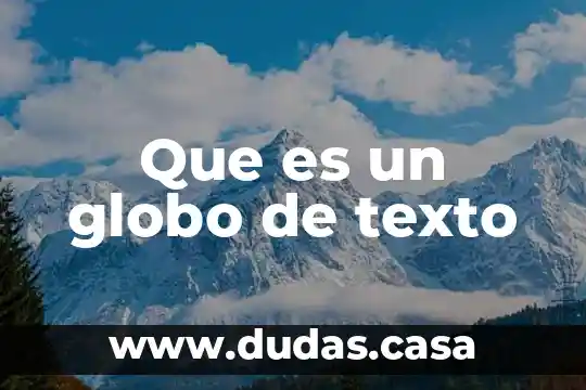 Que es un globo de texto