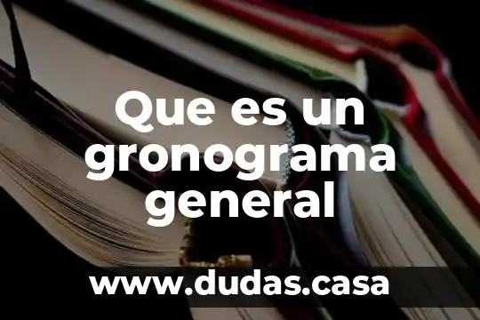 Que es un gronograma general