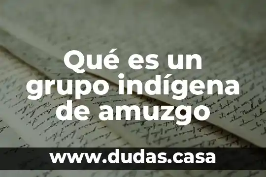 Qué es un grupo indígena de amuzgo