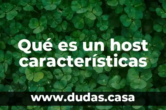 Qué es un host características