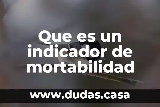 Que es un indicador de mortabilidad