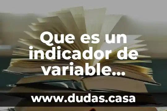 Que es un indicador de variable independiente