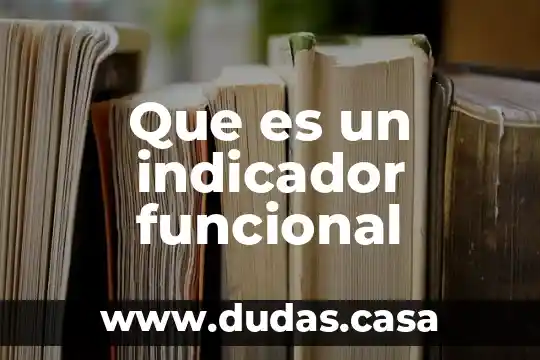 Que es un indicador funcional