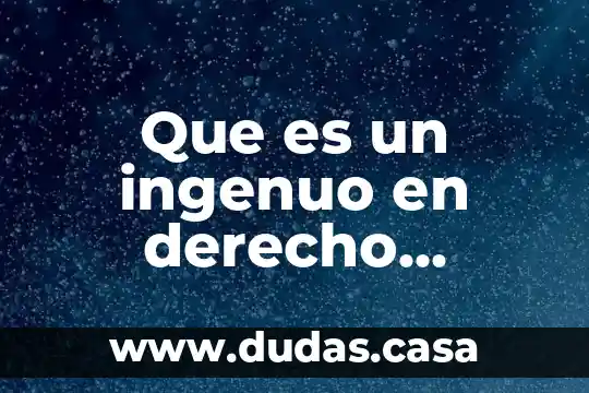 Que es un ingenuo en derecho romano