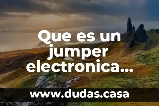Que es un jumper electronica simbolo