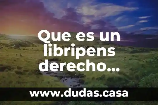 Que es un libripens derecho romano