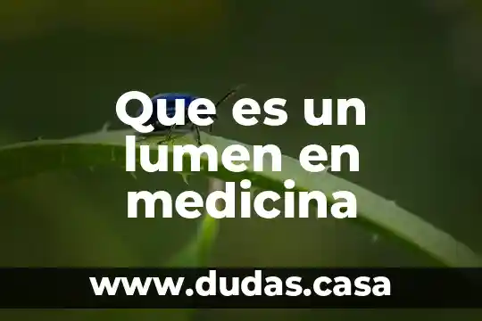 Que es un lumen en medicina