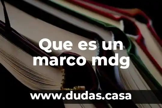 Que es un marco mdg