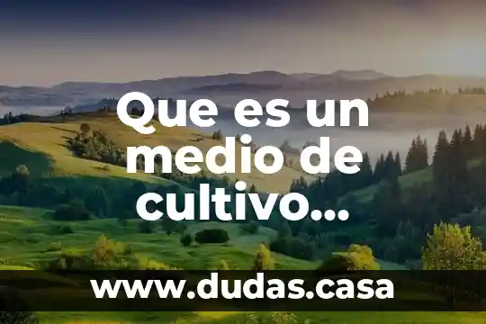 Que es un medio de cultivo enriquecido selectivo y diferencial