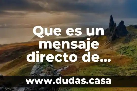 Que es un mensaje directo de facebook