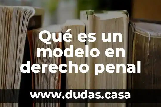 Qué es un modelo en derecho penal