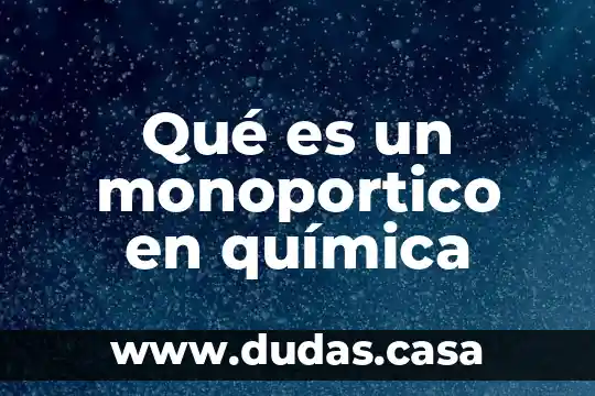 Qué es un monoportico en química
