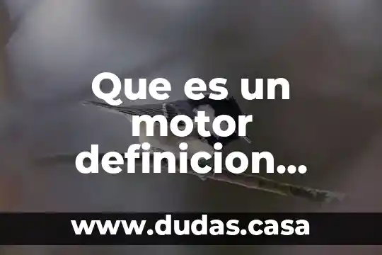 Que es un motor definicion amplia