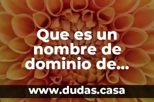 Que es un nombre de dominio de una pagina web