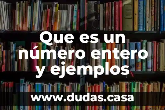 Que es un número entero y ejemplos