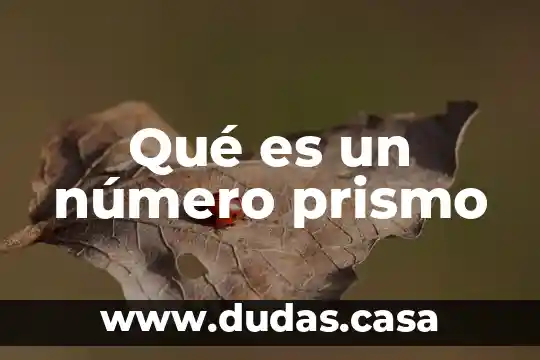 Qué es un número prismo