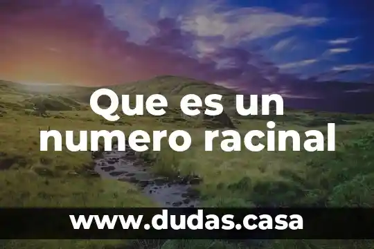 Que es un numero racinal