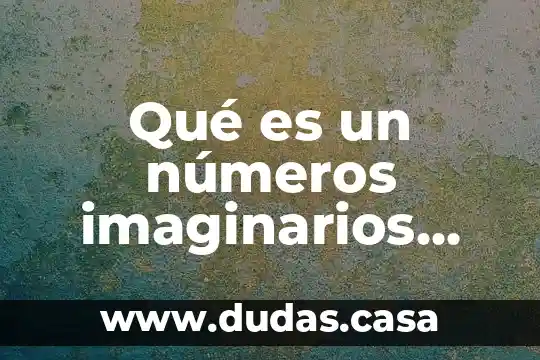 Qué es un números imaginarios ejemplos