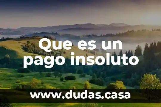 Que es un pago insoluto