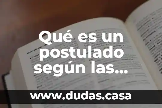 Qué es un postulado según las normas de información financiera