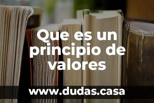 Que es un principio de valores
