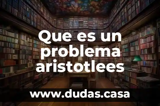Que es un problema aristotlees