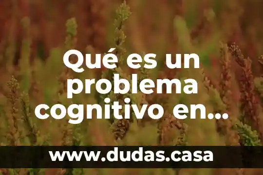 Qué es un problema cognitivo en pedagogía por proyectos