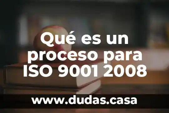 Qué es un proceso para ISO 9001 2008