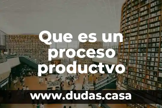 Que es un proceso productvo