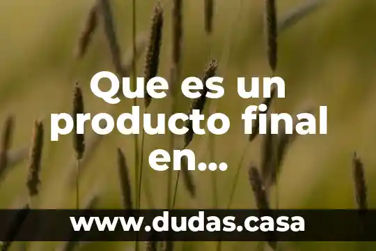 Que es un producto final en mercadotecnia