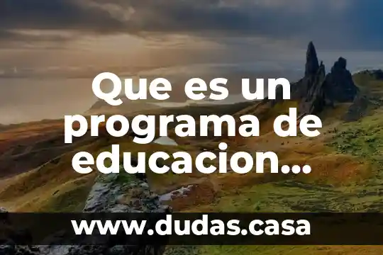 Que es un programa de educacion sexual
