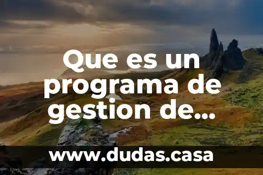 Que es un programa de gestion de riesgos