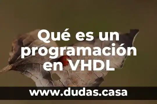 Qué es un programación en VHDL
