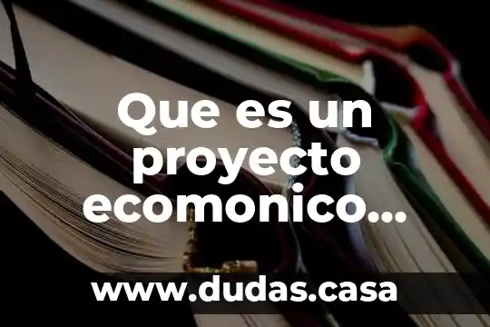 Que es un proyecto ecomonico concepto