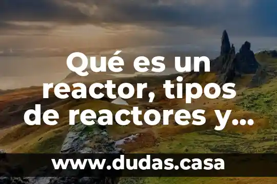 Qué es un reactor, tipos de reactores y funcionamiento