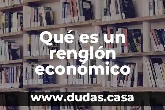 Qué es un renglón económico