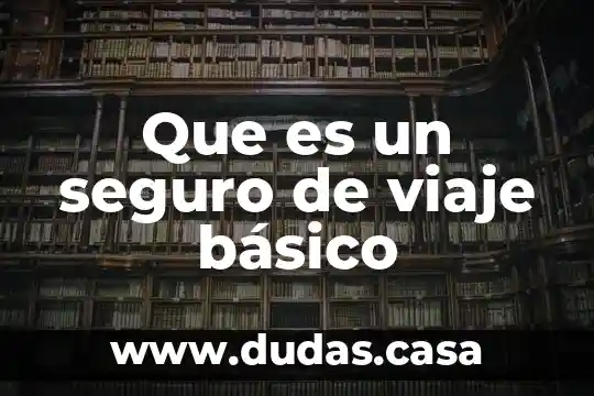 Que es un seguro de viaje básico