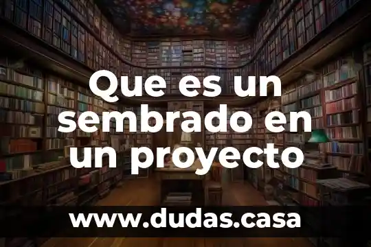 Que es un sembrado en un proyecto