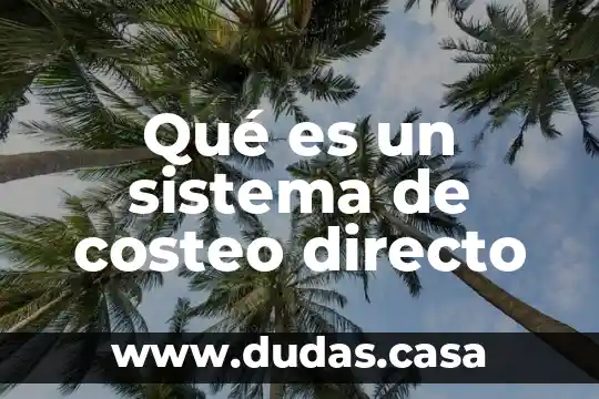 Qué es un sistema de costeo directo