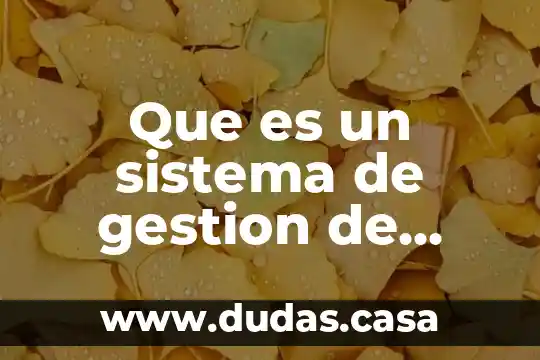 Que es un sistema de gestion de ambiental