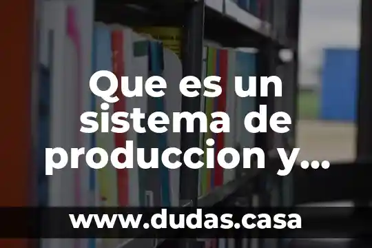 Que es un sistema de produccion y tipos