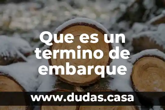 Que es un termino de embarque