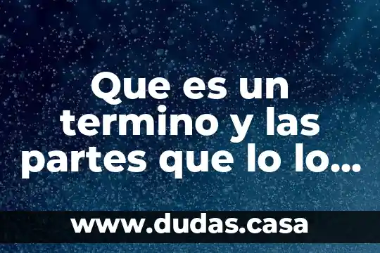 Que es un termino y las partes que lo lo componen